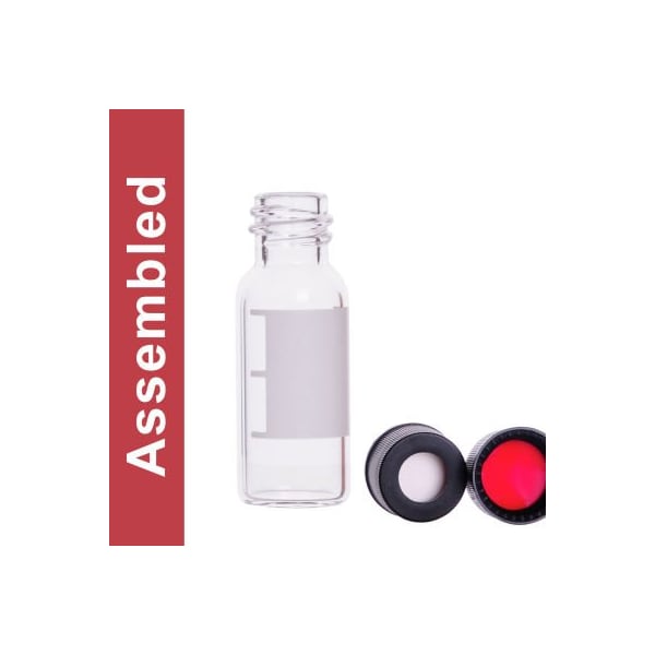 Cp Lab Safety. Wheaton MicroLiter 4ML Clear, Marking Patch Screw Thread Vial Kit, 100 pk 13-1260K-A - main